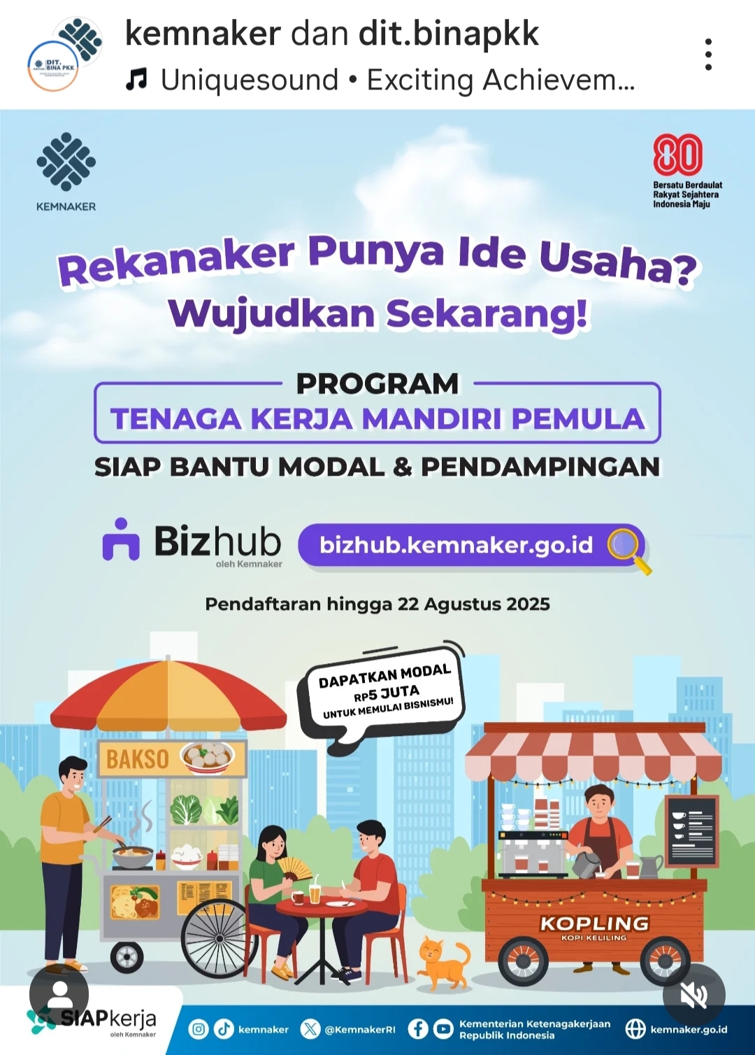 Pendaftaran Program Tenaga Kerja Mandiri Pemula (TKMP) dan

Program Padat Karya dari Kementerian Ketenagakerjaan RI!